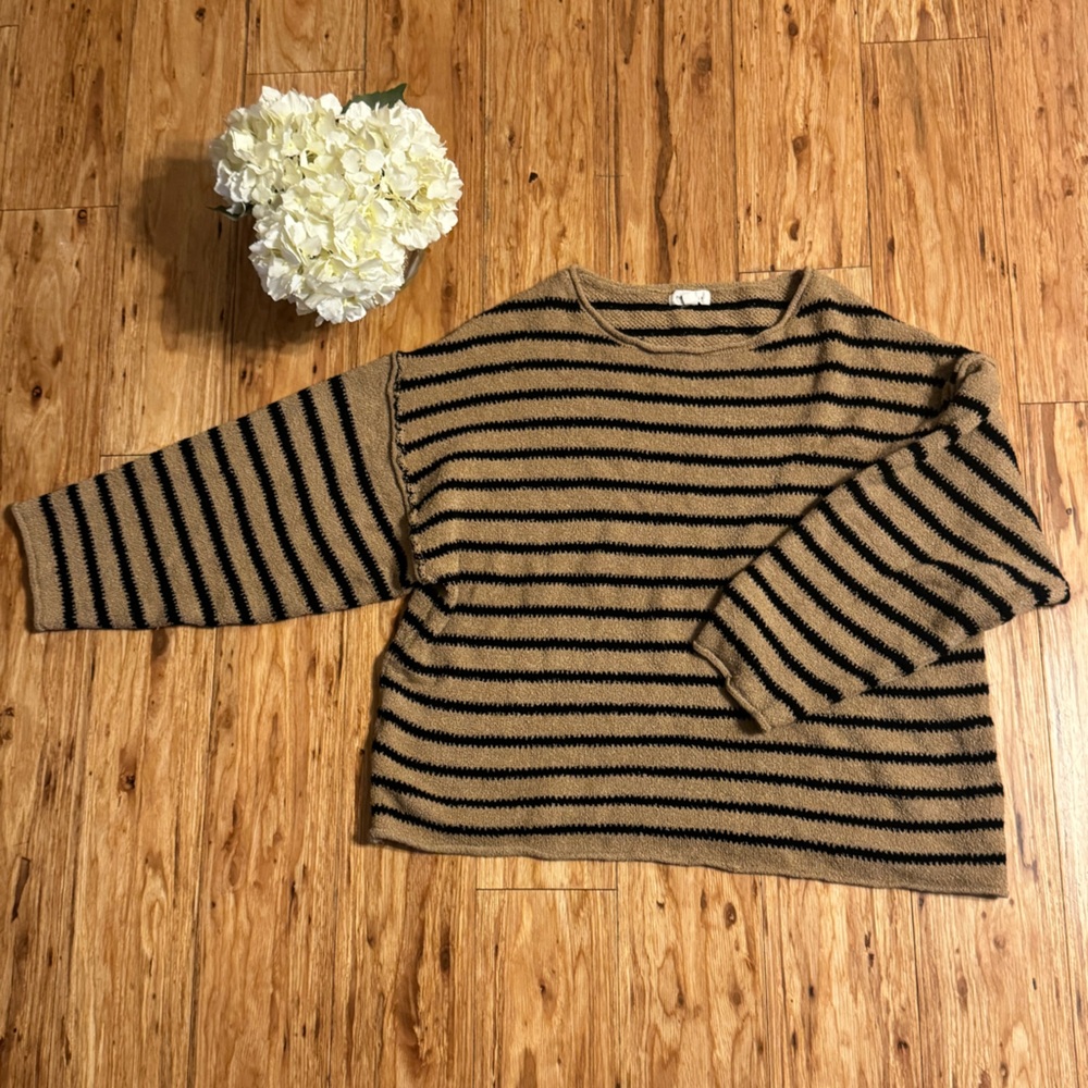 Tan and black striped sweater fromVICI